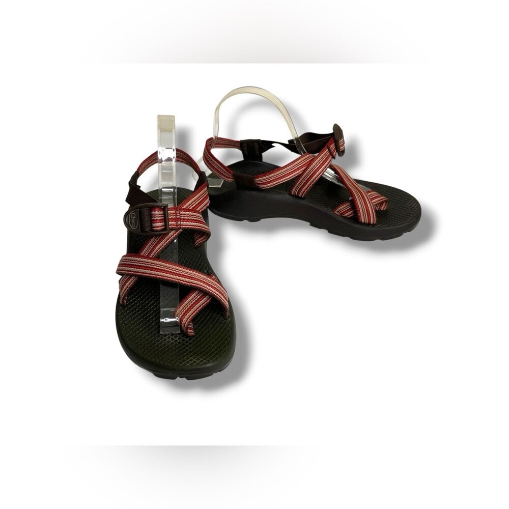 Chaco Z/2 Classic Sport Sandals Womens 9 Red Stripe Toe Loop Outdoor Hiking Shoe